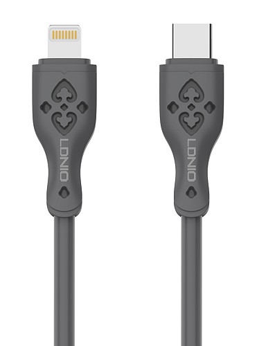 LDNIO καλώδιο Lightning σε USB-C LC811I, 30W PD, 1m, γκρι 6933138601365