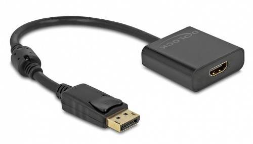 DELOCK αντάπτορας DisplayPort σε HDMI 63585, 4K/30Hz, active, μαύρος 63585