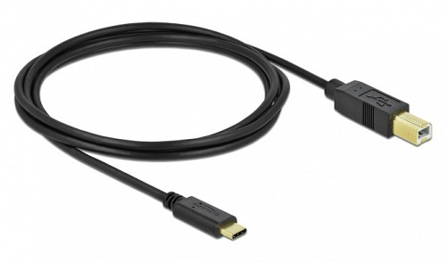 DELOCK καλώδιο USB-C σε USB Type B 83330, 2m, μαύρο 83330