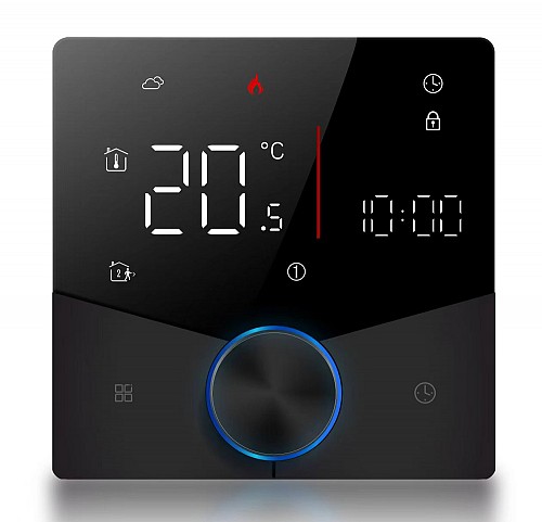 Smart θερμοστάτης αερίου BHT-009GCLW, WiFi, χωνευτός, μαύρος BHT-009GCLW