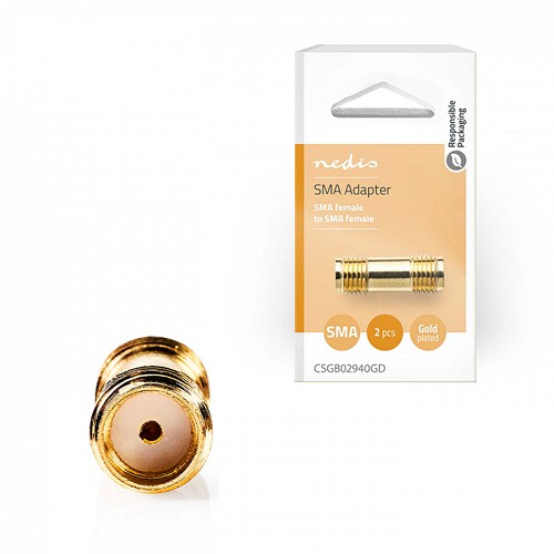 Mούφα SMA θηλ.- SMA θηλ., σε συσκευασία 2 τεμαχίων NEDIS CSGB02940GD