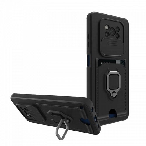 Bodycell Multifunction Case   Xiaomi Poco X3 NFC Black