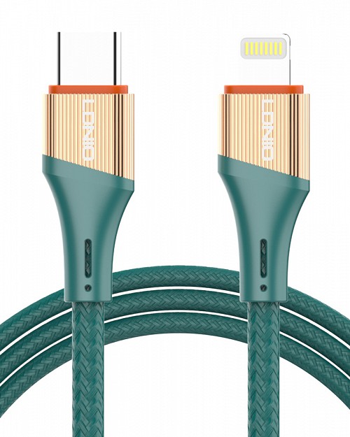 LDNIO καλώδιο Lightning σε USB-C LC631I, 30W PD, 1m, πράσινο 5210131078631
