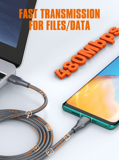 LDNIO καλώδιο USB-C σε USB-C LC631C, 65W PD, 1m, πράσινο 5210131078624