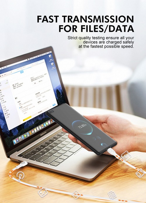 LDNIO καλώδιο USB-C σε USB-C LC811C, 65W PD, 1m, γκρι 6933138601358