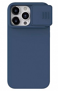 NILLKIN θήκη CamShield Silky Silicone για iPhone 15 Pro Max, μπλε 6902048266582