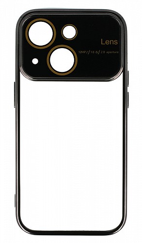 POWERTECH θήκη Electro Lens MOB-1944 για iPhone 15, διάφανη-μαύρη MOB-1944