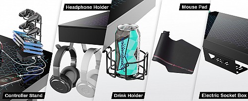 Gaming Γραφείο - Eureka Ergonomic® ERK-GTG-I55-CN 140x60x77εκ