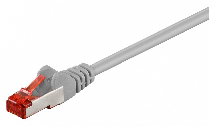 GOOBAY καλώδιο δικτύου 93569, CAT 6 S/FTP (PiMF), CCA, 1m, γκρι 93569