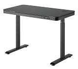 BRATECK ηλεκτρικό γραφείο S08-22DSWW με συρτάρι, 118x60x72~120cm, μαύρο S08-22DSWW-BK