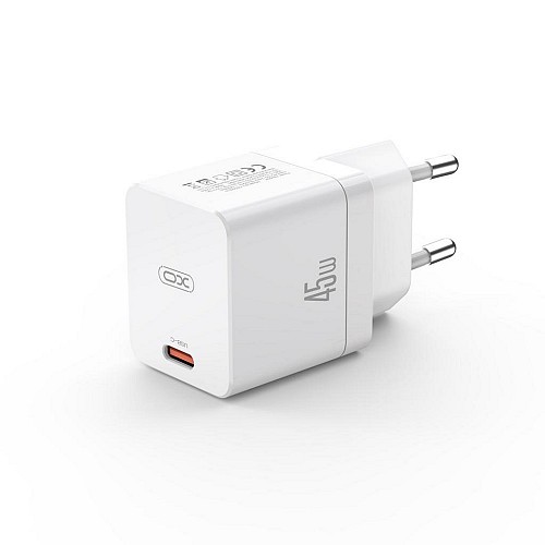 XO - CE09 wall charger  45W, USB-C, PD, 3A white
