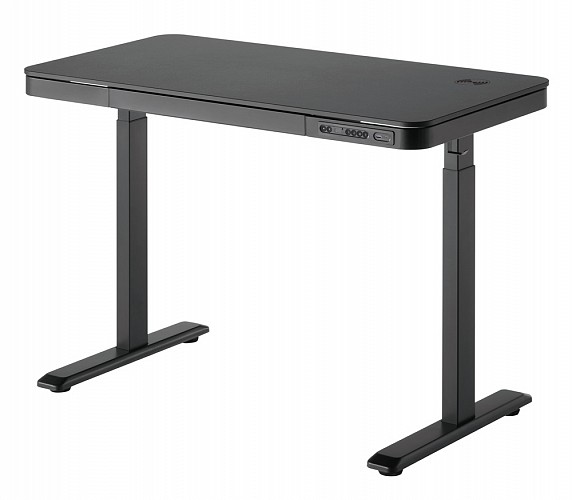 BRATECK ηλεκτρικό γραφείο S08-22DSWW με συρτάρι, 118x60x72~120cm, μαύρο S08-22DSWW-BK