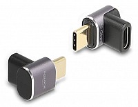 DELOCK αντάπτορας USB-C 60059, αρσενικό σε θηλυκό, 100W, 40Gbps, γκρι 60059