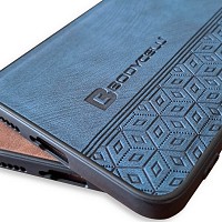 Bodycell Pattern Leather Backcover iPhone 13  Blue