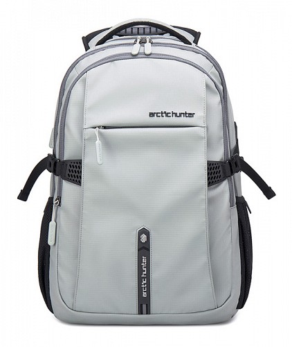 ARCTIC HUNTER τσάντα πλάτης B00388 με θήκη laptop 15.6, USB, 27L, γκρι B00388-GY