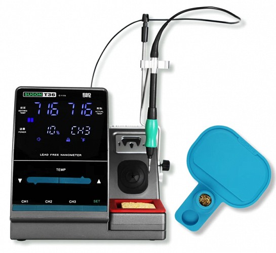 SUGON ψηφιακός σταθμός συγκόλλησης T36 με κολλητήρι, 120W, 200-450 °C SGN-T36