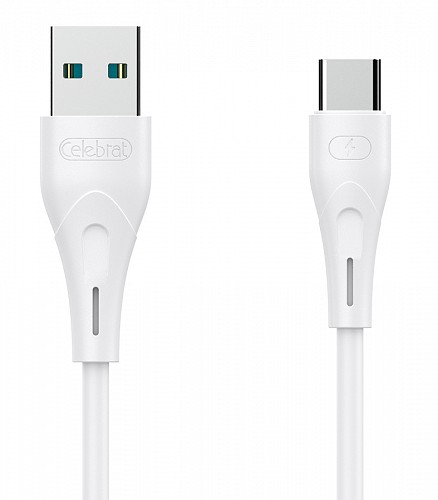 CELEBRAT καλώδιο USB-C σε USB CB-18T, 15W, 480Mbps, 1m, λευκό CB-18T-WH