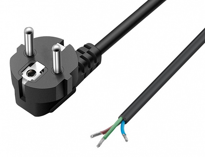 POWERTECH καλώδιο τροφοδοσίας CAB-P037, Copper, 3x 0.75mm², 1.8m, μαύρο CAB-P037