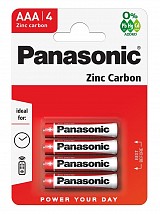 PANASONIC μπαταρίες Zinc Carbon, AAA/R03, 1.5V, 4τμχ 5410853032861