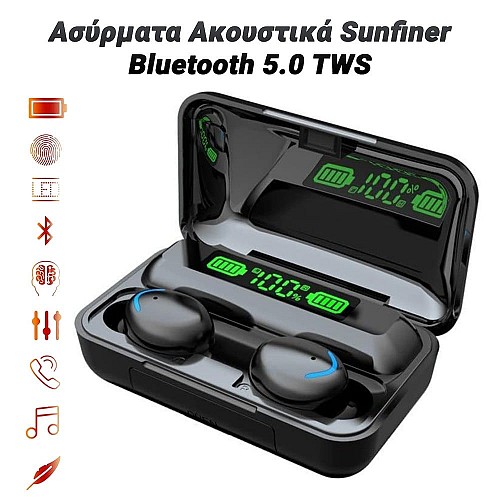 Ασύρματα Ακουστικά Sunfiner Bluetooth 5.0 TWS 0424.038