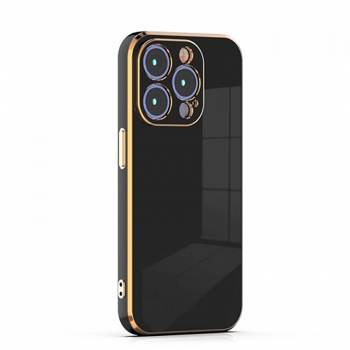 Bodycell Gold Plated Silicon iPhone 15 Pro Max Black