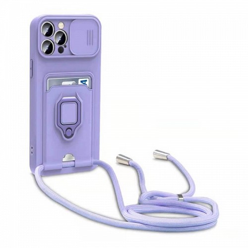 Bodycell Multifunction Case Με Κορδονι Xiaomi Redmi 13C 4G/Poco C65 Purple