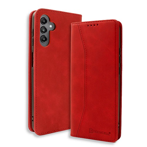 Bodycell Book Case Pu Leather Samsung A55 5G Red