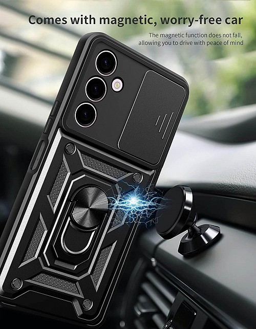Bodycell Armor Slide Cover Case Samsung A35 Silver