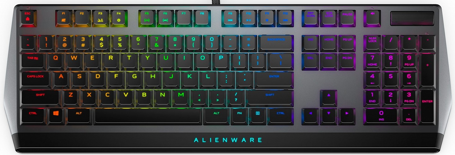 Dell Alienware AW510K MX Cherry Low Profile RGB Mechanical Gaming Keyboard Wired USB Black English US New Open Box