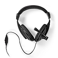 Στερεοφωνικό over-ear headset με καλώδιο 1.80m, σε μαύρο χρώμα NEDIS CHST210BK