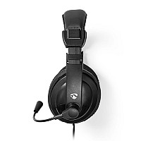 Στερεοφωνικό over-ear headset με καλώδιο 1.80m, σε μαύρο χρώμα NEDIS CHST210BK