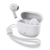 Bluetooth ακουστικά handsfree με θήκη ασύρματης φόρτισης, σε λευκό χρώμα NEDIS HPBT2400WT