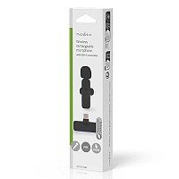 Ασύρματο μικρόφωνο πέτου με έξοδο USB Type-C, ιδανικό για χρήση σε notebook / smartphone / tablet NEDIS MICW110BK