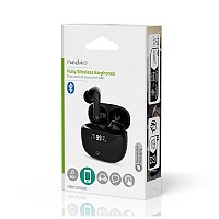 Bluetooth ακουστικά handsfree με θήκη φόρτισης και λειτουργία noise cancelling (ANC), σε μαύρο χρώμα NEDIS HPBT2450BK