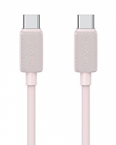 USAMS καλώδιο USB-C σε USB-C US-SJ691, 60W, 480Mbps, 1m, ροζ SJ691USB04