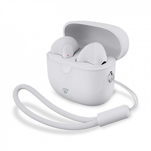 Bluetooth ακουστικά handsfree με θήκη ασύρματης φόρτισης, σε λευκό χρώμα NEDIS HPBT2400WT