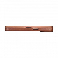 iCarer KJI 14220704 iPhone 14 Pro Max Curved Edge Leather Folio with Magsafe Brown