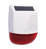 POWERTECH ηλιακή σειρήνα PT-1287, εξωτερικού χώρου, 120dB, κόκκινη PT-1287