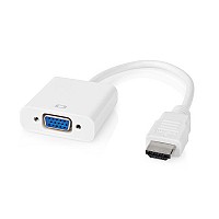 Μετατροπέας HDMI σε VGA και 3,5mm jack για ήχο, με καλώδιο 0.20m σε λευκό χρώμα NEDIS CCGB34900WT02