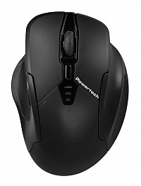POWERTECH ασύρματο ποντίκι PT-1288, USB δέκτης, έως 1600DPI, 400mAh, μαύρο PT-1288