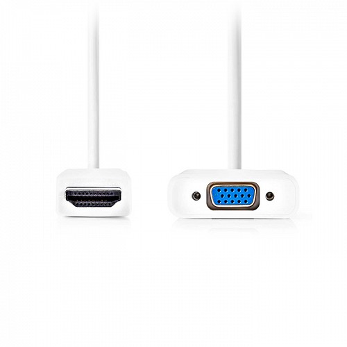 Μετατροπέας HDMI σε VGA και 3,5mm jack για ήχο, με καλώδιο 0.20m σε λευκό χρώμα NEDIS CCGB34900WT02