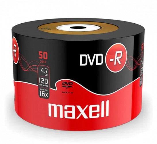 MAXELL DVD-R 4.7GB/120min, 16x speed, spindle pack 50τμχ 275732.40.TE