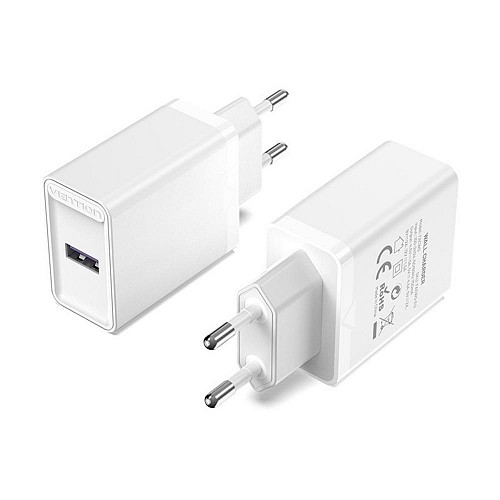 VENTION USB Wall Charger (22.5W) EU White (FACW0-EU) (VENFACW0-EU)
