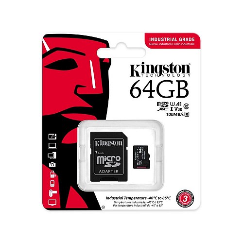 Kingston Industrial flash memory card 64 GB microSDXC UHS I (SDCIT2/64GB) (KINSDCIT2-64GB)