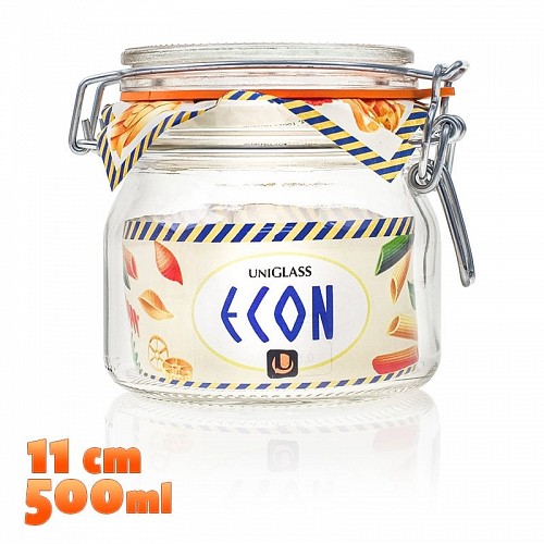 Βάζο Γυάλινο με Καπάκι Στεγανό 500ml 0221.206