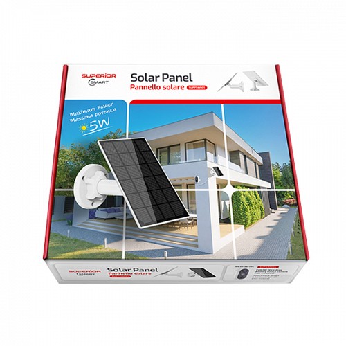 Ηλιακό πάνελ για τροφοδοσία της SUPERIOR FULL HD WIRELESS BATTERY SMART CAMERA SUPERIOR SOLAR PANEL (5W)