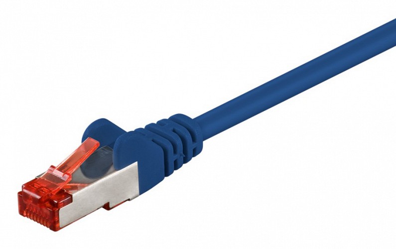 GOOBAY καλώδιο δικτύου 95522, CAT 6 S/FTP, CCA, 250MHz, 7.5m, μπλε 95522