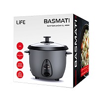 Βραστήρας ρυζιού 1L, 400W LIFE BASMATI