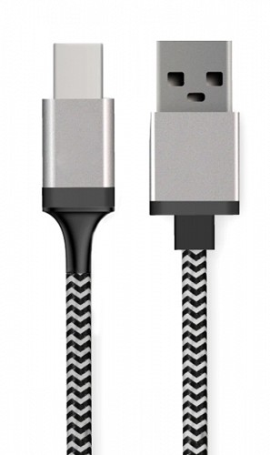 POWERTECH καλώδιο USB σε USB-C CAB-U130, 8mm tip, 25W, 1.5m, μαύρο-γκρι CAB-U130