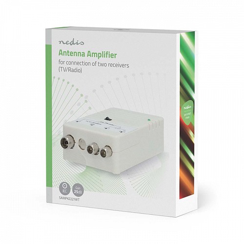 Εσωτερικός ενισχυτής τηλεοπτικού σήματος CATV, 25 dB NEDIS SAMP42221WT